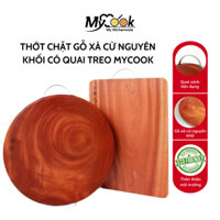Thớt Chặt Thiwts Thái Gỗ Xà Cừ Nguyên Khối MyCook Có Quai Treo