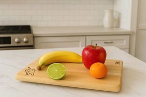 Thớt chữ nhật cho bé Gỗ Đức Thành 05021