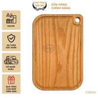 Thớt Chữ Nhật Gỗi Sồi (OAK) Derco Bàn Ăn Sang Trọng - Lược Sừng Thụy Ứng - CTH556