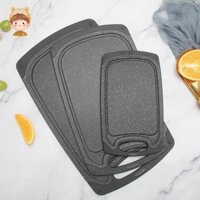 Thớt đá cẩm thạch giả bằng nhựa PP, Thớt nhà bếp ba mảnh, Thớt rau củ và thịt. Ykd0387