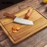 Thớt FILEWOTO, Khối Thớt Gỗ Chắc Chắn Bằng Gỗ Dày, Thớt Rau Chống mold Bền Dụng Cụ Nhà Bếp
