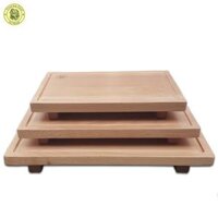 Thớt Gỗ Beech Đế Chân Kiểu Dáng Chữ Nhật Dài 30, 35, 40 cm - Đồ Gỗ Nhà Bếp Thương Hiệu Trường Sơn - DA30