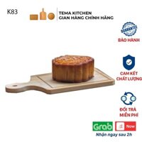 Thớt gỗ decor Tema Kitchen hình vuông - Thớt gỗ đỏ tự nhiên có cán cầm tiện lợi
