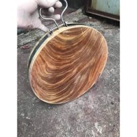 thớt gỗ nghiến 30cm day5cm có đai inox như hình