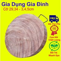 Thớt gỗ nghiến băm chặt 44cm thớt không tâm nguyên khối loại tròn nhiều size cao cấp