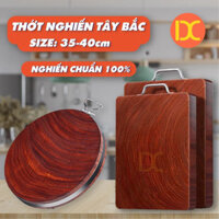 Thớt gỗ nghiến đáTây Bắc Tròn vuông Full size thớt gỗ tròn để băm chặt đồ ăn. Cam kết không nứt, không mủn, đổ nảy cao