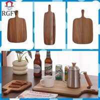 Thớt Gỗ Nguyên Chất RGFV, Đĩa Phục Vụ Khay Sushi Phong Cách Nhật Bản, Hình Chữ Nhật / Vuông Tay Cầm Dài Ban Phô Mai Trà Chiều
