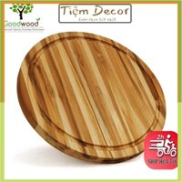 Thớt Gỗ Teak Cao Cấp R- 39 cm Wood Cutting Boards Hàng Xuất Khẩu Châu Âu Goodwood