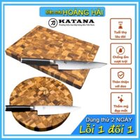 Thớt gỗ Teak Katana, kiểu dáng thẩm mỹ đẹp mắt, chống trầy xước, chống ẩm vượt trội, đặt biệt tuổi thọ của thớt siêu cao