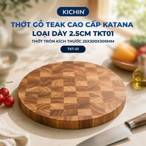 Thớt gỗ teak KATANA loại mỏng TKT01