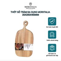 Thớt gỗ tràm đa dụng có tay cầm tiện lợi 20x200x400mm Moriitalia THOT00008365