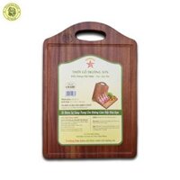 Thớt Gỗ Xà Cừ Kiểu Dáng Chữ Nhật CB335  33.5 x 23 x 2 cm  - Đồ Gỗ Nhà Bếp Thương Hiệu Trường Sơn