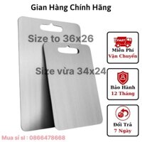 THỚT INOX 304 CAO CẤP SIZE LỚN Kháng Khuẩn Cừờng Lực- Vệ Sinh Dễ Dàng- Rã Đông Nhanh - Chống Ẩm Mốc - Khôn