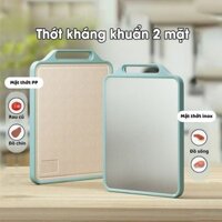 Thớt kháng khuẩn 2 mặt, inox 304 & nhựa PP, dùng thái rau củ, thực phẩm cao cấp không rỉ
