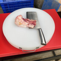 Thớt nhựa cao cấp đường kính 35cm dày 5cm, Chất liệu PE nguyên khối, có quai xách