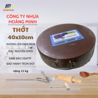 Thớt nhựa tròn KT 40 dày 10 cm, có quai xách, hàng PE nguyên khối, chuyên băm chặt