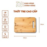 Thớt tre Sunstar cao cấp hình chữ nhật có tay nắm, bền bỉ, an toàn cho sức khỏe