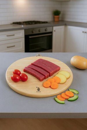 Thớt tròn khoen xoay Gỗ Đức Thành 02051