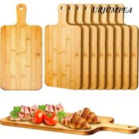Thớt URJUMPEA, Khối Thớt Nhà Bếp Lớn Hai Mặt, Tre Chống Lạnh Bền Có Tay Cầm Gỗ Thớt Dày Pizza Rau Thịt