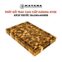 Thớt vuông KATANA gỗ Teak đầu cây cao cấp cỡ vừa - KT05