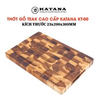 Thớt vuông KATANA - thớt gỗ Teak cao cấp cỡ nhỏ tiện dụng giá tốt an toàn sức khoẻ - KT00