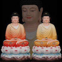 Three Treasures Buddha statue Sakyamuni Buddha Tathagata Buddha Medicine Buddha Amitabha Buddha