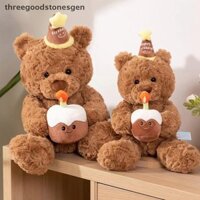 [Threegoodstonesgen] 30 / 40cm Bánh Gấu Đồ Chơi Sang Trọng Gối Búp Bê Thú Nhồi Bông Dễ Thương Đồ Chơi Cho Trẻ Em Búp Bê Trẻ Em Gối Hoạt Hình Mềm Mại Quà Tặng Sinh Nhật Đáng Yêu Ts