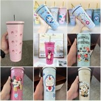 THS Ly Gấu Dâu Lotso - Cốc Giữ Nhiệt Gấu Dâu Lotso - 750ml + Túi đựng Bình Giữ Nhiệt