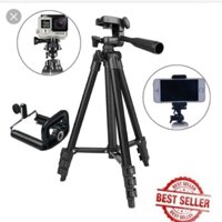 Th?t Gậy 3 Chân Chụp Hình Tự Sướng Tripod 3120 Cho Điện Thoại Và Máy Ảnh Kèm Theo Giá Đở Điện Thoại (Remote + Đèn Trợ Sá