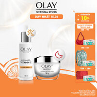 (Thử 5g) Combo 2: Kem Dưỡng Ẩm Ban Đêm OLAY Luminous + Super Serum OLAY Luminous Niacinamide VITAMIN C (50G + 30ML)