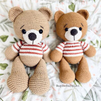 Thú bông cao cấp-Gấu nhỏ bằng len🐻