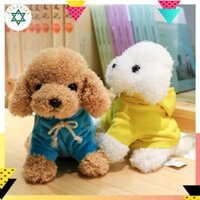 Thú bông chó Poodle mặc áo có mũ - Hàng cao cấp