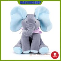 Thú Bông Con Voi Ú Oà dễ thương biết hát biết vẫy tai Gấu bông Ú òa Biết hát, dùng pin đồ chơi trẻ sơ sinh từ 3 tháng