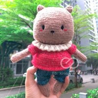 Thú bông đan tay. Gấu Nari. Thú đan len - quà độc đáo
