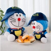 Thú bông Doraemon mũ rock nhồi bông 30cm