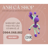 Thú bông hươu cao cổ 100% làm thủ công bằng len sợi