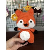 Thú Bông len con cáo tặng kèm móc khoá len