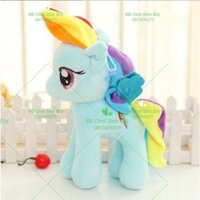 thú bông ngựa pony 28cm - màu xanh dương