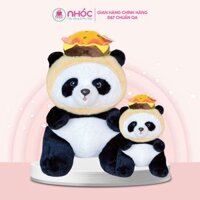 Thú bông Panda đội nón Hambuger bông cao cấp - NHÓC