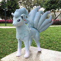 Thú bông pokemon cáo băng Ninetales Kyukon alola tuyệt đẹp (25cm) hàng chính hãng pokemon xịn mới 100% đẹp không tì vết