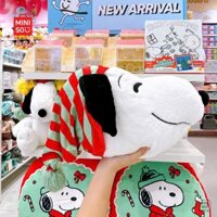 Thú Bông Snoopy Head Pillow và Gối MINISO Snoopy Christmas 16 Inch