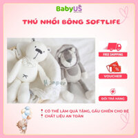 Thú bông Softlife gấu bông cao cấp mềm mịn không xù lông an toàn cho bé [BabyUS]