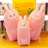 Thú bông thỏ bụng bự mặt biểu cảm,túi sọc