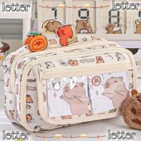 Thư capybara bút chì, trường học Túi Phim hoạt hình hộp bút chì, văn phòng phẩm Túi Mèo Đen công suất lớn bút sinh viên 7zve