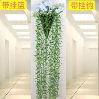 [Thủ công] Mô phỏng Cây treo tường Cây nho Trang trí phòng khách Treo tường Giỏ treo bằng nhựa Mây Hoa giả treo tường trần trong nhà