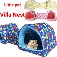 Thú Cưng Nhỏ Tổ Hamster Tổ Ấm Cotton Tổ Chim Tổ Thú Cưng Dễ Thương Plus Nhung Dày Bạch Tuộc Chuột Chuột Chuột Lang Đường Hầm Biệt Thự