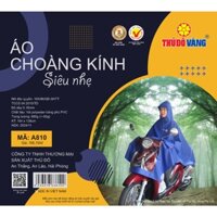 THỦ ĐÔ VÀNG Áo Mưa Choàng Siêu Nhẹ Có Kính và Bao che gương Vải Polyester chống thấm nước A810, A800