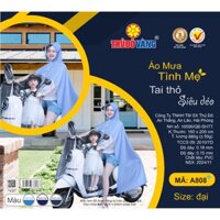 THỦ ĐÔ VÀNG Áo Mưa Choàng Tình Mẹ Siêu Dẻo có Bao Che Gương, Chất liệu Vải PVC Siêu dẻo A808+