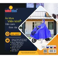 THỦ ĐÔ VÀNG Áo Mưa Choàng Vân Caro Có Kính Chất liệu Vải PVC Siêu dẻo A801+