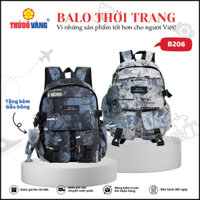 THỦ ĐÔ VÀNG Balo Đi Học Đi Làm Đi Du Lịch Nam Nữ Thời Trang chất liệu Vải Dù Mịn Chống Nước B206